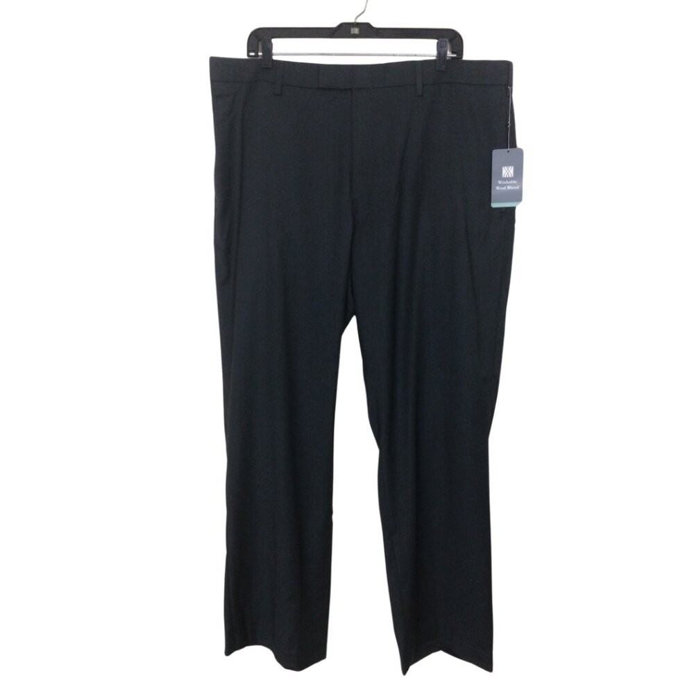 NWT APT 9 Pants Men’s 38 X 30 Gray Wool Blend Flat Front Wrinkle Resistant 38X30